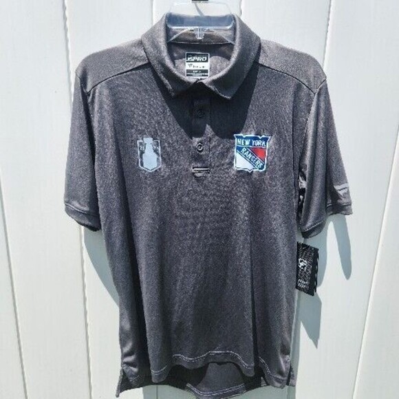 Fanatics Auth Pro NEW YORK RANGERS MENS Hockey Golf Soft Poly Polo Shirt Small - Picture 1 of 7